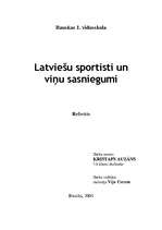 Research Papers 'Referāts par latviešu sportistiem', 1.