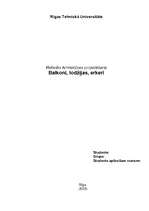Research Papers 'Balkoni, lodžijas, erkeri', 1.