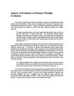 Research Papers 'Impact of Evolution on Human Thought (Evolution)', 1.