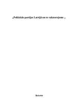 Research Papers 'Politiskās partijas Latvijā un to raksturojums', 1.