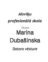 Research Papers 'Datora vēsture', 1.