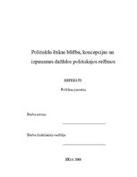 Research Papers 'Politiskās ētikas būtība, koncepcijas un izpausmes dažādos politiskajos režīmos', 1.