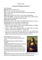 Summaries, Notes 'Gleznas analīze. Leonardo da Vinči glezna "Mona Liza"', 1.