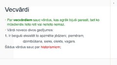 Presentations 'Vārdu krājuma vēsturiskais mainīgums', 3.