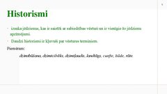 Presentations 'Vārdu krājuma vēsturiskais mainīgums', 5.