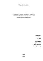 Research Papers 'Dabas katastrofas Latvijā', 1.