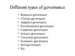 Presentations 'Overview of Good Governance', 4.