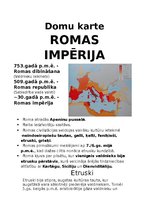 Summaries, Notes 'Romas Impērija', 1.