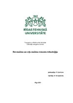 Summaries, Notes 'Būvmašīnu un ceļa mašīnu remonta tehnoloģija', 1.