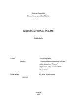 Research Papers 'Uzņēmuma finanšu analīze', 1.