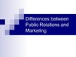 Presentations 'Differences Between Public Relations and Marketing', 1.