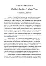 Essays 'Semiotic Analysis of Childish Gambino’s Music Video "This Is America"', 1.