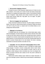 Summaries, Notes 'Literary Theory Basics. Exam Notes', 1.