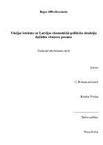 Research Papers 'Vācijas ietekme uz Latvijas ekonomiski - politisko situāciju dažādos vēstures po', 1.