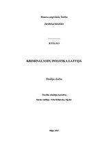 Research Papers 'Kriminālsodu politika Latvijā', 1.