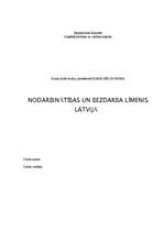 Research Papers 'Nodarbinātības un bezdarba līmenis Latvijā', 1.
