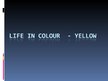 Presentations 'Life in Colour - Yellow', 1.