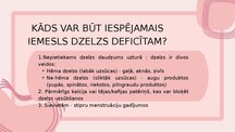 Presentations 'D vitamīna un dzelzs deficīts organismā', 8.