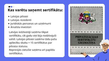 Presentations 'Privatizācija un privatizācijas sertifikats', 6.