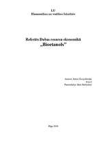 Research Papers 'Bioetanols un biodegvielas tirgus Latvijā', 1.