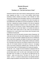 Essays 'Fantastic ElementsEdgar Allan Poe "The Black Cat", "The Fall of the House of Ush', 1.