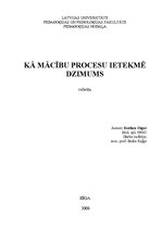 Research Papers 'Kā mācību procesu ietekmē dzimums', 1.