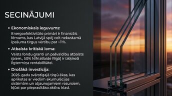 Presentations 'Ekonomiskā efektivitāte investīcijām energoefektīvās ēkās Latvijā', 12.