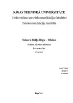 Samples 'Sakaru līnijas teorētiskā izveide: Rīga - Olaine', 1.