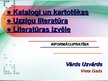 Presentations 'Bibliotēkzinātne: katalogi un kartotēkas, uzziņu literatūra, bibliogrāfija', 1.