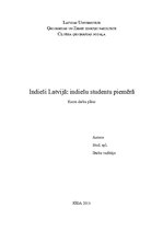 Summaries, Notes 'Indieši Latvijā. Indiešu studentu piemērs', 1.