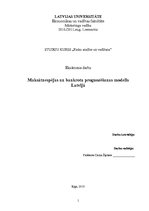 Research Papers 'Maksātnespējas un bankrota prognozēšanas modelis Latvijā', 1.