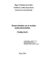 Research Papers 'Komercbankas un to loma makroekonomikā', 1.