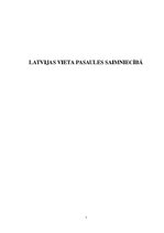 Research Papers 'Latvijas vieta pasaules saimniecībā', 1.