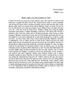 Essays 'Should writers worry that machines can write?', 1.