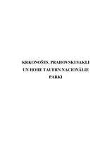 Research Papers 'Krkonošes, Prahovski Sakli un Hohe Tauern nacionālie parki', 1.