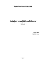 Research Papers 'Latvijas enerģētikas bilance', 1.