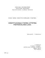 Research Papers 'Konstitucionālo tiesību attīstība postsociālisma laikā', 1.