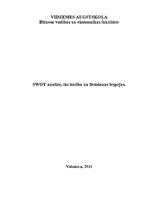 Research Papers 'SWOT analīze', 1.