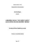 Research Papers 'Sociālās politikas līdzdalības projekts', 1.