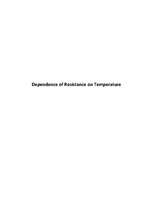 Samples 'Dependence of Resistance on Temperature', 1.