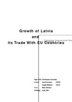 Research Papers 'Growth of Latvia and Its Trade with EU Countries', 1.