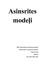 Research Papers 'Asinsrites modeļi', 1.