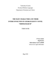 Research Papers 'The Main Characters and their Interconnection in George Eliot's Novel "Middlemar', 1.