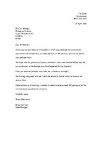 Samples 'Letter of Apology in Business', 1.