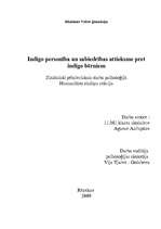 Research Papers 'Indigo personība un sabiedrības attieksme pret indigo bērniem', 1.