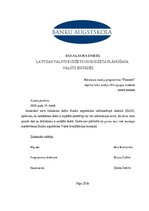 Term Papers 'Latvijas valsts budžets un budžeta plānošana valsts iestādēs', 1.