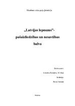 Research Papers '"Latvijas lepnums"- pašaizliedzības un nesavtības balva', 1.