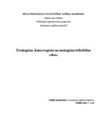 Research Papers 'Teratogēnu, kancerogēnu un mutagēnu iedarbības sekas', 1.