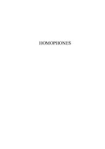 Research Papers 'Homophones', 1.