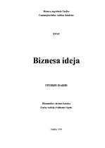 Research Papers 'Biznesa ideja', 1.